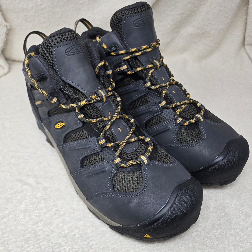 KEEN Utility Mid Steel Toe Mens 14EE‎ Black Waterproof Work Boots NEW